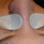 Kat before eyelashes extensions