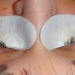 Kim after eyelashes extensions
